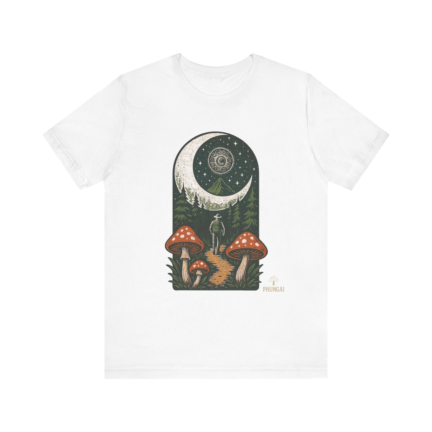 Moonlit Adventure Graphic Tee, Dreamy Unisex Tee, Nature Lover's Shirt, Gifts for Stargazers, Casual Wear, Cozy Summer Top