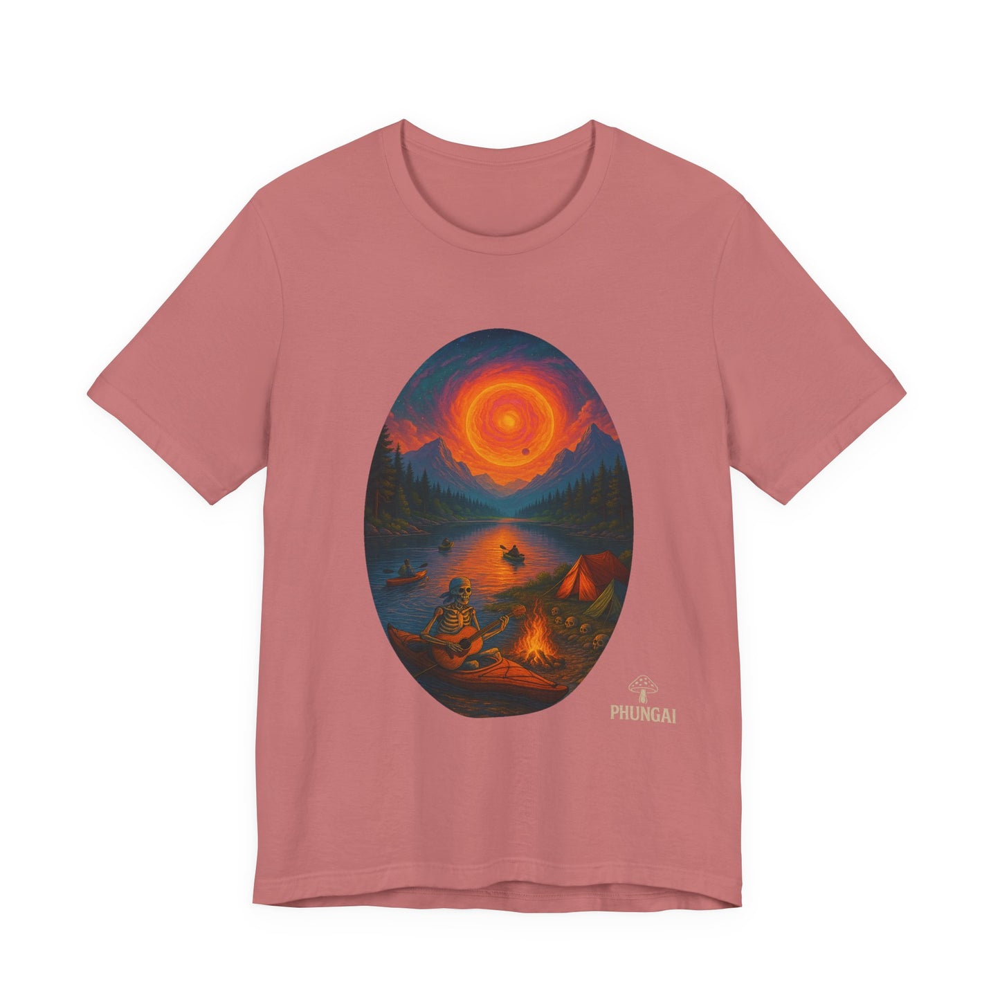 Sunset Adventure Unisex Jersey Tee | Camping Shirt, Outdoor Apparel, Nature Lover Gift, Festival Wear, Summer Top