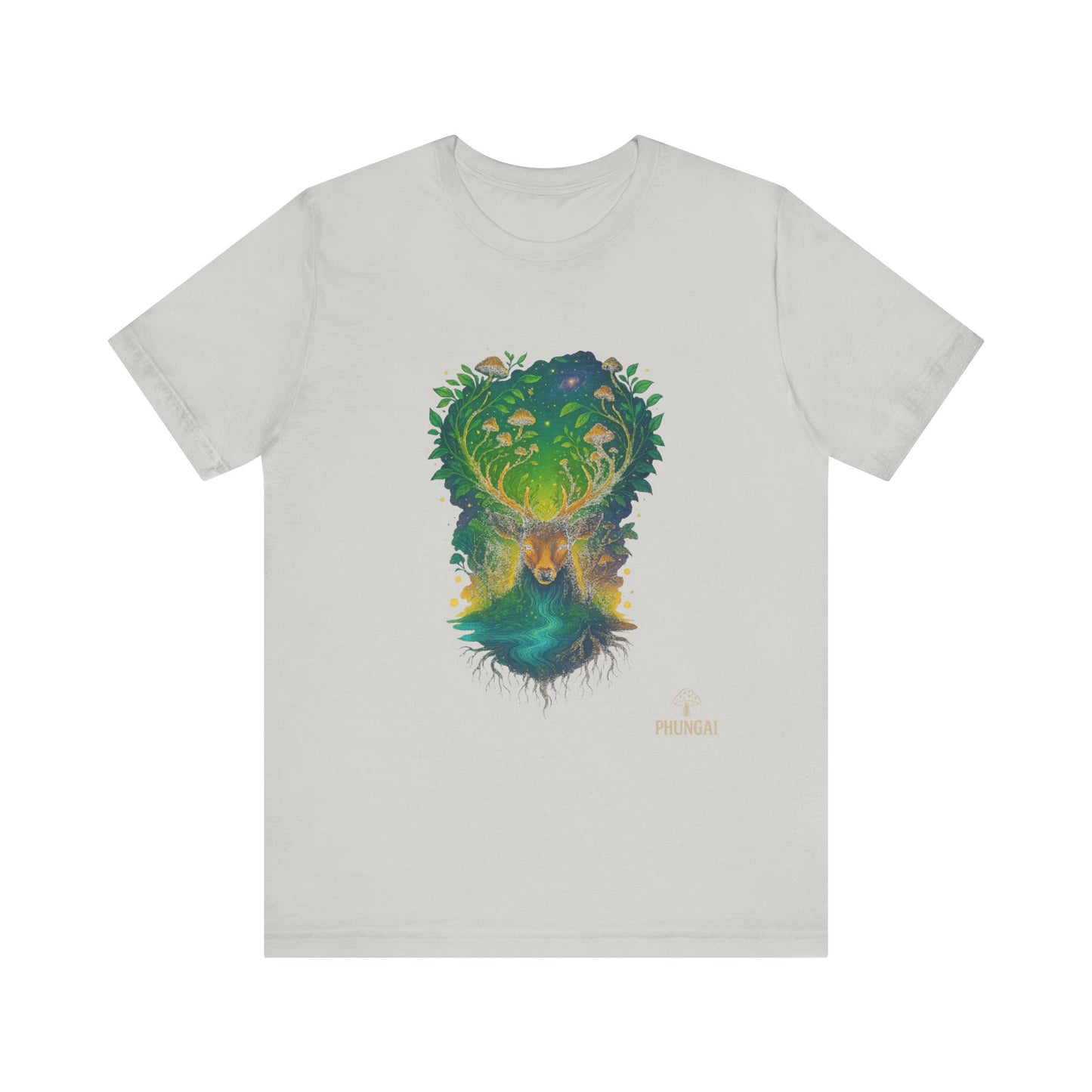 Nature's Spirit Unisex Tee, Eco-Friendly T-Shirt, Forest Animal Tee, Bohemian Shirt, Gift for Nature Lovers, Summer Wear, Wildlife Art