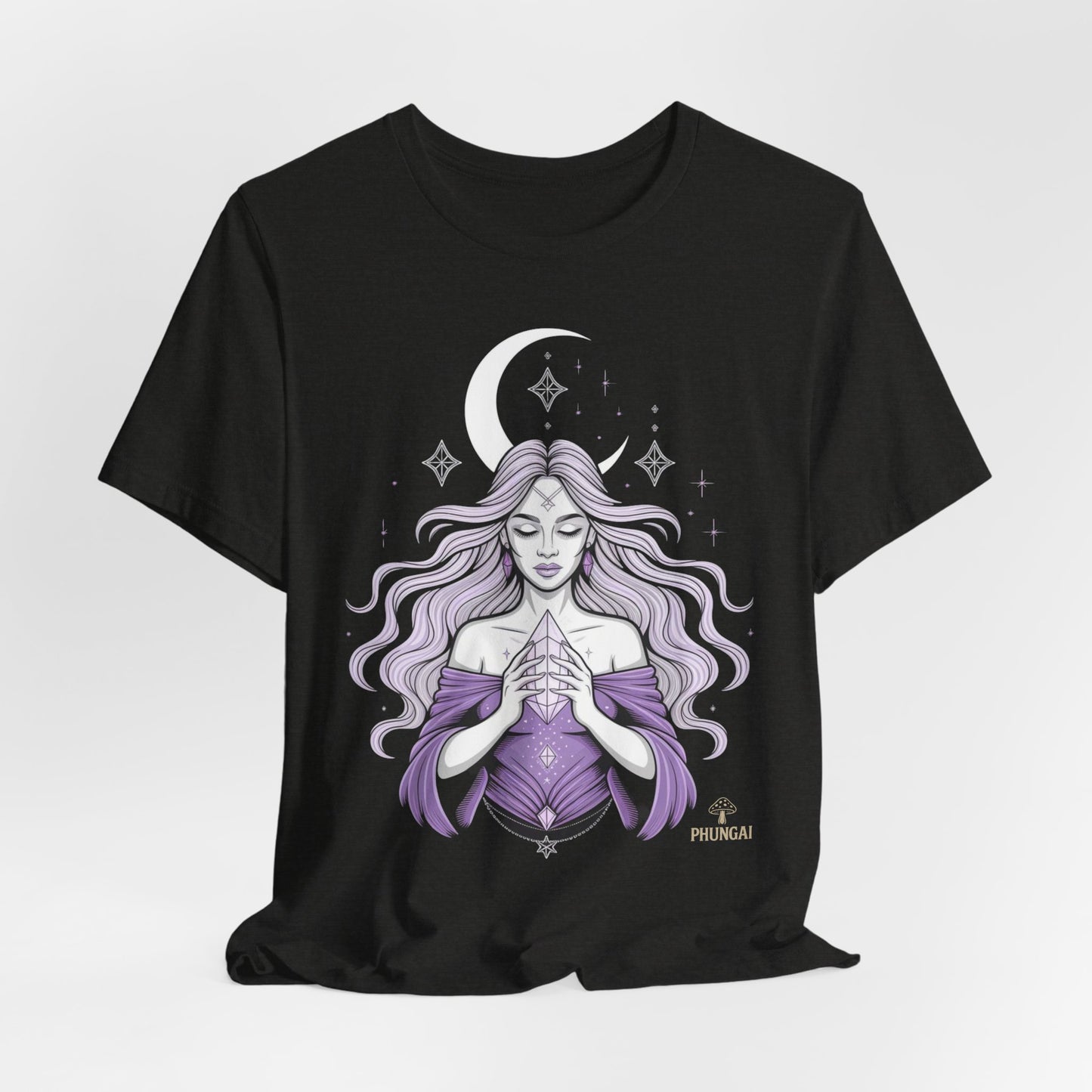 Mystic Violet Oracle Tee — Spiritual Meditation T-Shirt