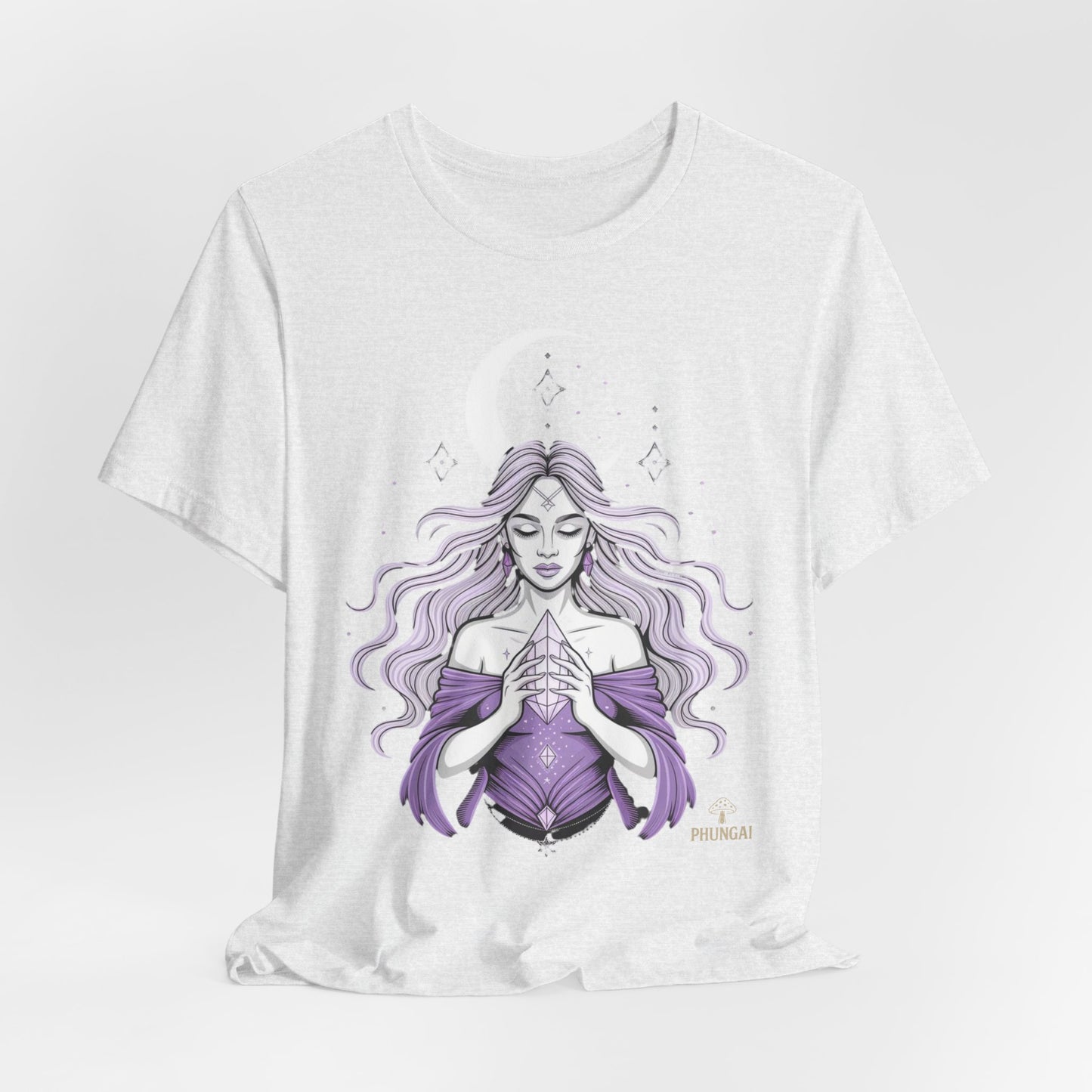 Mystic Violet Oracle Tee — Spiritual Meditation T-Shirt
