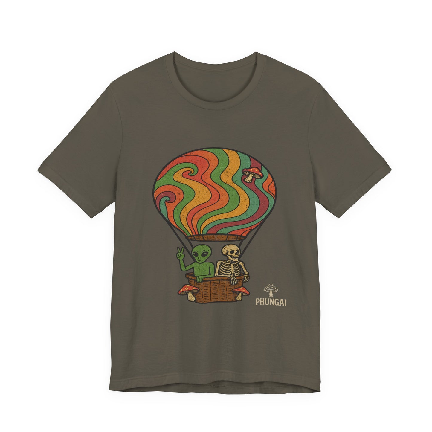 Vintage Hot Air Balloon Tee, Fun Graphic Tee, Unisex Cotton T-Shirt, Perfect Gift for Adventurers, Seasonal Wardrobe Staple