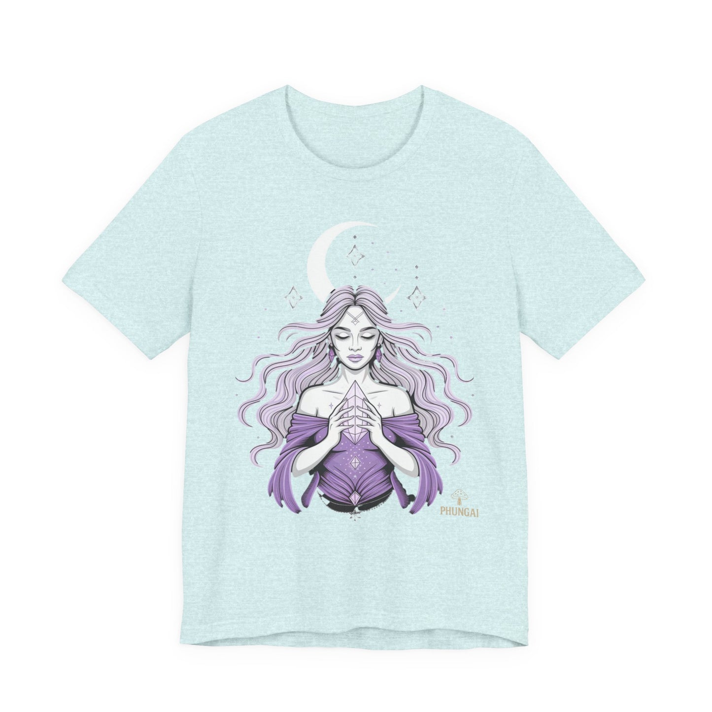 Mystic Violet Oracle Tee — Spiritual Meditation T-Shirt
