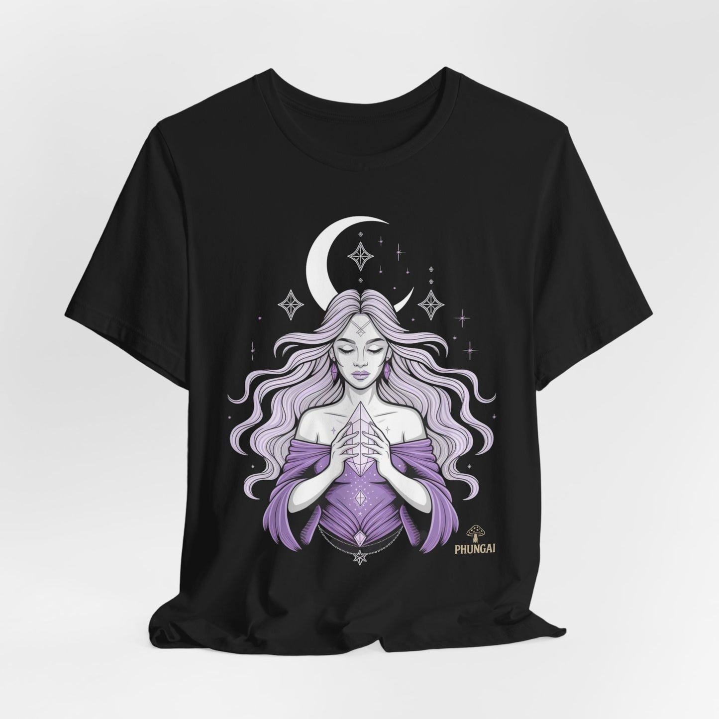 Mystic Violet Oracle Tee — Spiritual Meditation T-Shirt