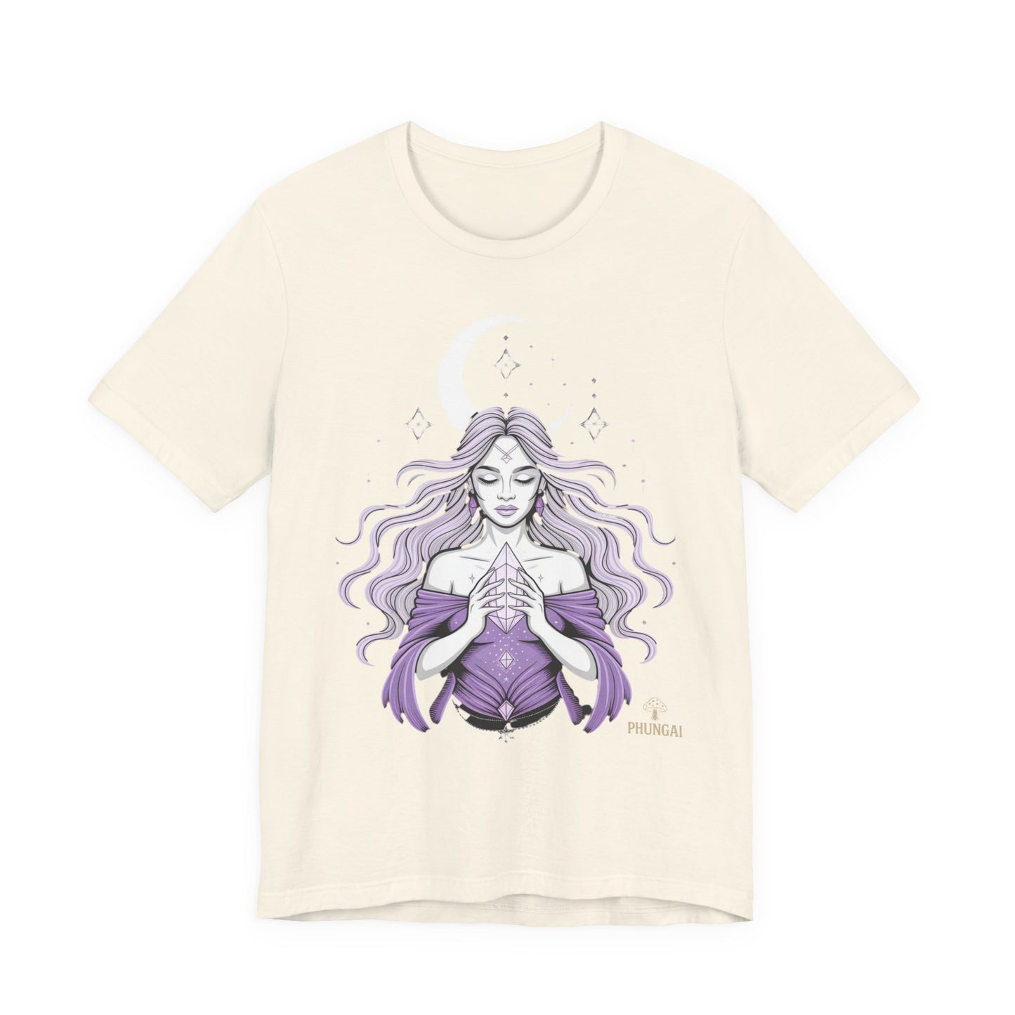 Mystic Violet Oracle Tee — Spiritual Meditation T-Shirt