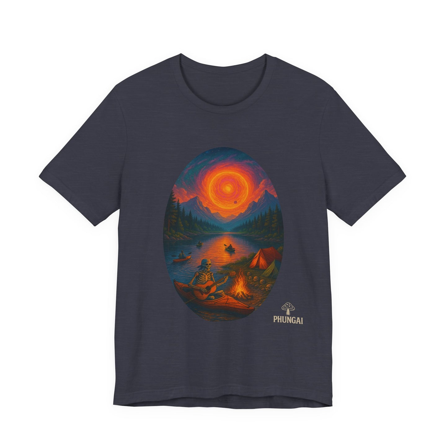Sunset Adventure Unisex Jersey Tee | Camping Shirt, Outdoor Apparel, Nature Lover Gift, Festival Wear, Summer Top