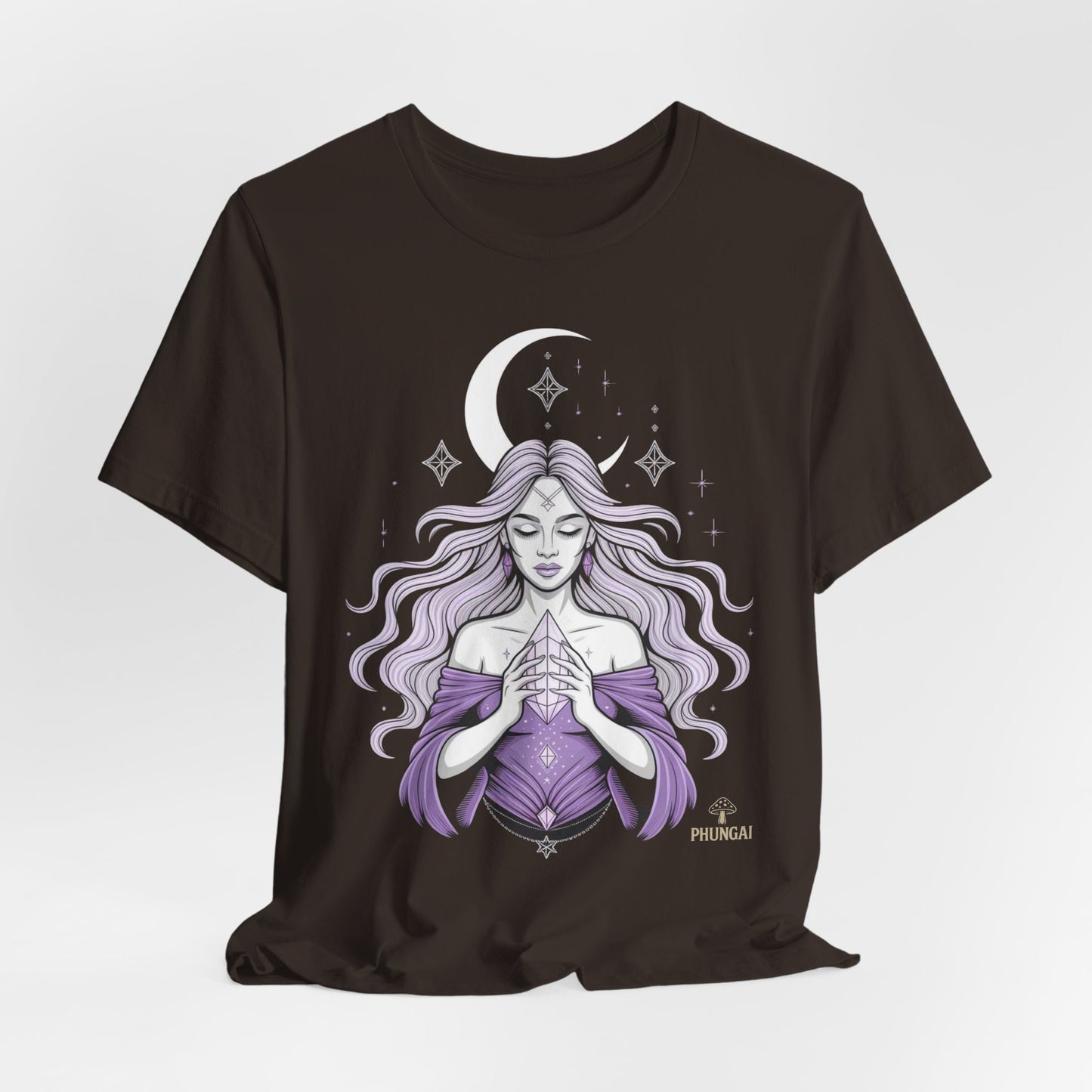 Mystic Violet Oracle Tee — Spiritual Meditation T-Shirt