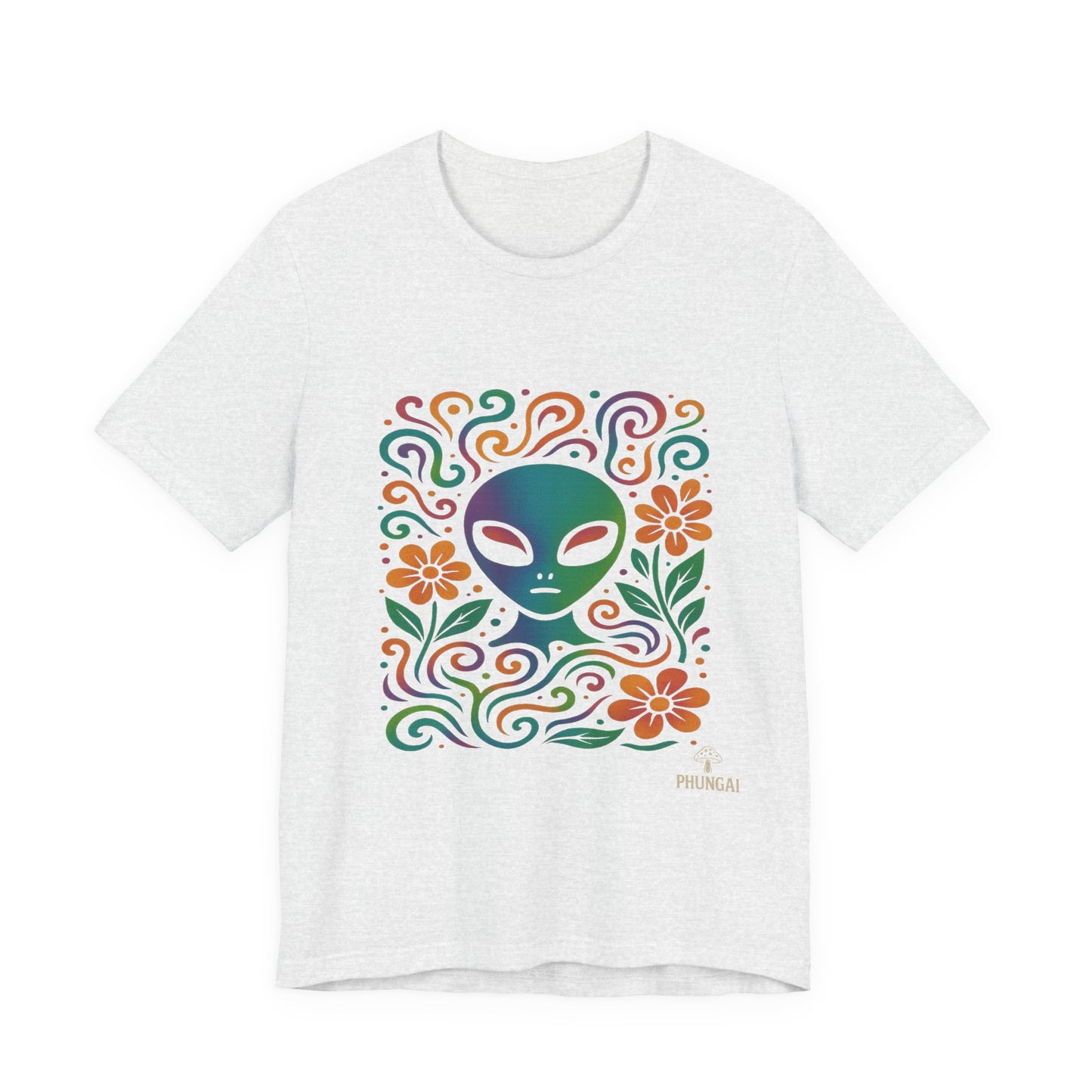 Alien Floral Short Sleeve Tee | Fun Graphic T-Shirt for Unisex | Perfect for Festivals, Vacations, and Everyday Wear | Gift for UFO [...]