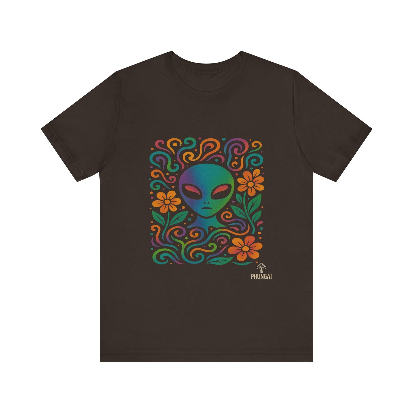 Alien Floral Short Sleeve Tee | Fun Graphic T-Shirt for Unisex | Perfect for Festivals, Vacations, and Everyday Wear | Gift for UFO [...]