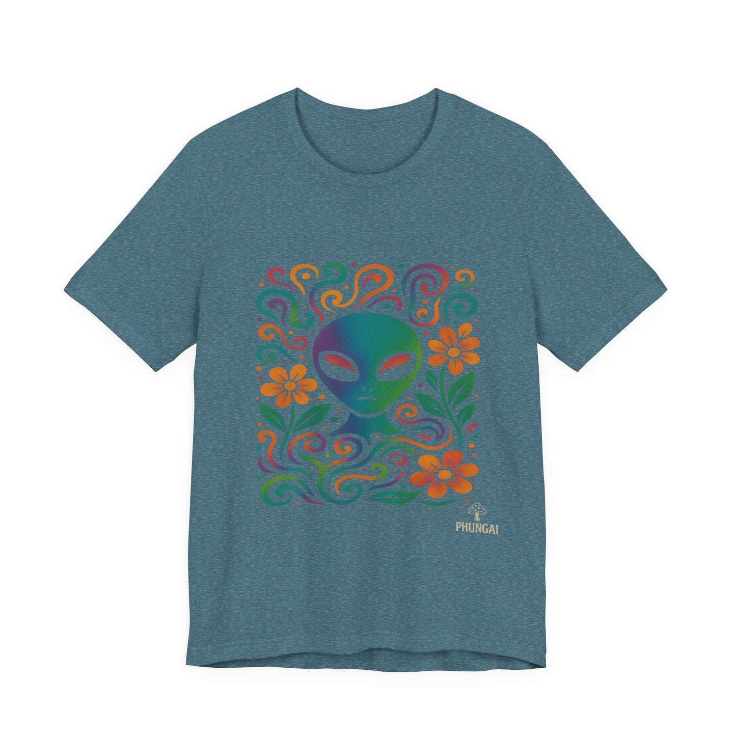 Alien Floral Short Sleeve Tee | Fun Graphic T-Shirt for Unisex | Perfect for Festivals, Vacations, and Everyday Wear | Gift for UFO [...]