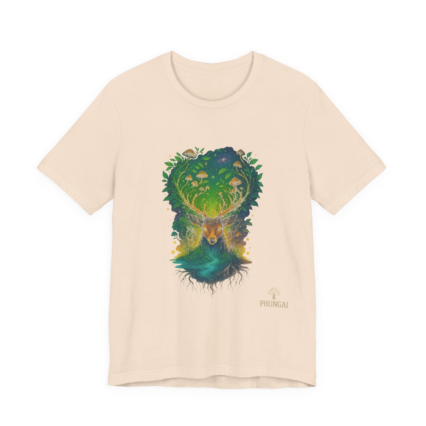Nature's Spirit Unisex Tee, Eco-Friendly T-Shirt, Forest Animal Tee, Bohemian Shirt, Gift for Nature Lovers, Summer Wear, Wildlife Art