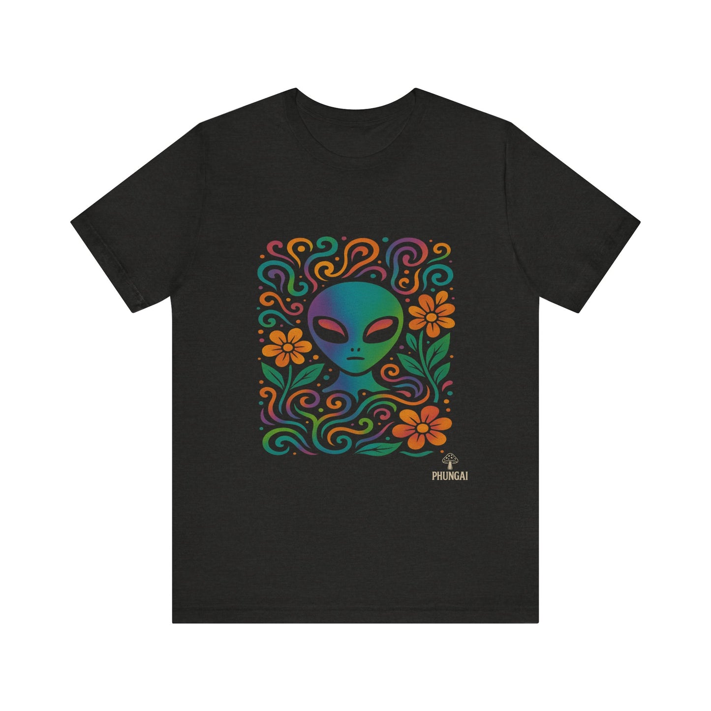 Alien Floral Short Sleeve Tee | Fun Graphic T-Shirt for Unisex | Perfect for Festivals, Vacations, and Everyday Wear | Gift for UFO [...]