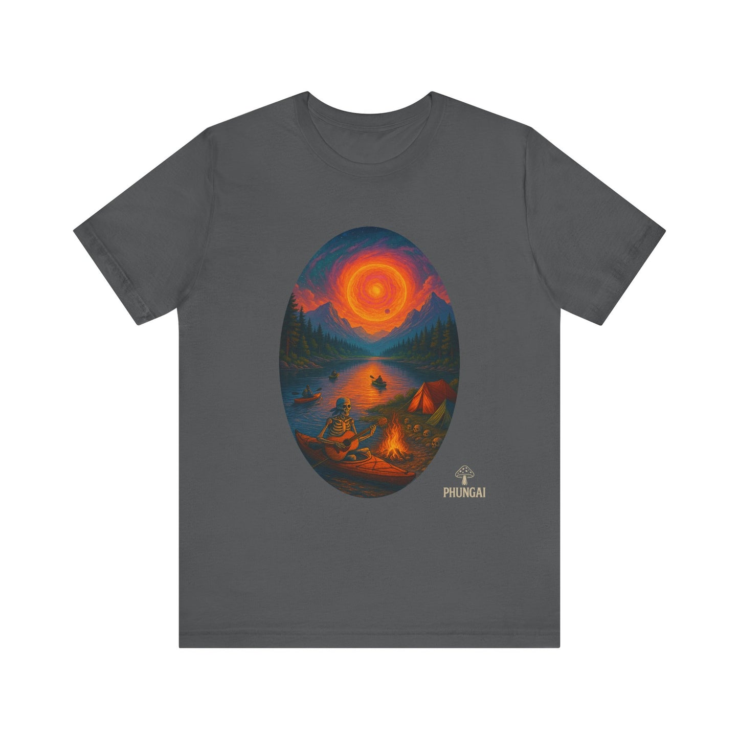 Sunset Adventure Unisex Jersey Tee | Camping Shirt, Outdoor Apparel, Nature Lover Gift, Festival Wear, Summer Top