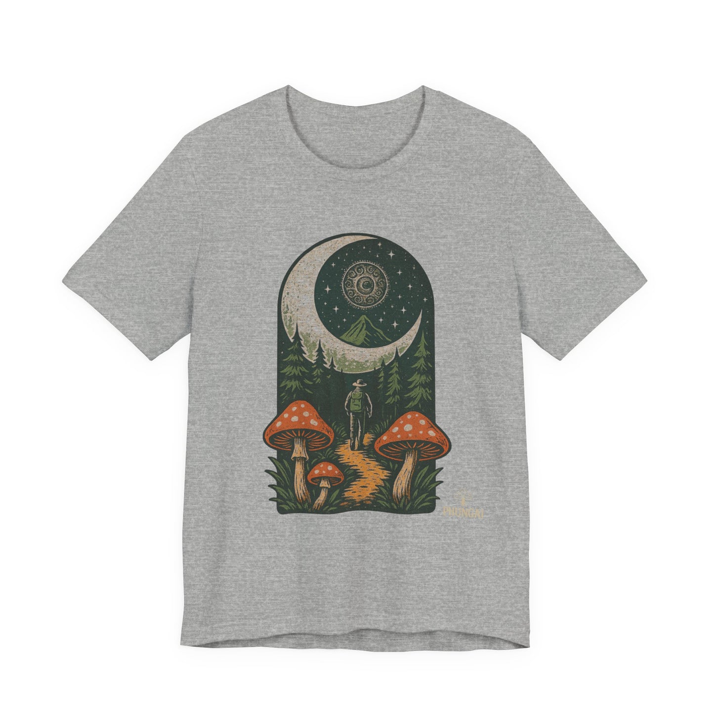 Moonlit Adventure Graphic Tee, Dreamy Unisex Tee, Nature Lover's Shirt, Gifts for Stargazers, Casual Wear, Cozy Summer Top
