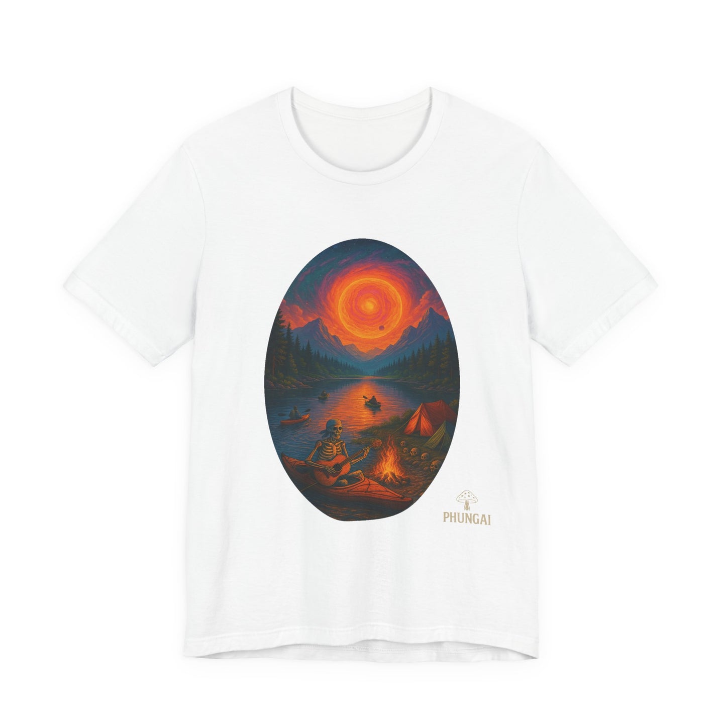 Sunset Adventure Unisex Jersey Tee | Camping Shirt, Outdoor Apparel, Nature Lover Gift, Festival Wear, Summer Top