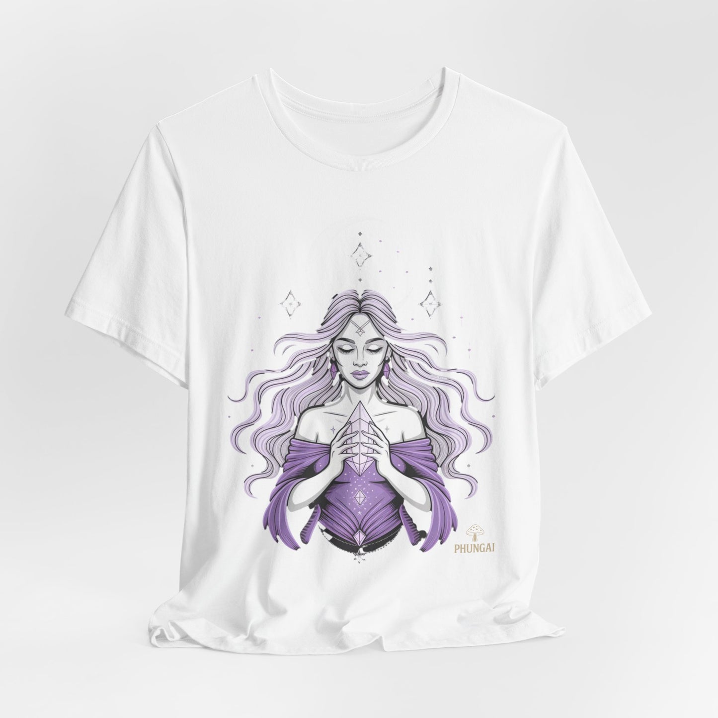 Mystic Violet Oracle Tee — Spiritual Meditation T-Shirt