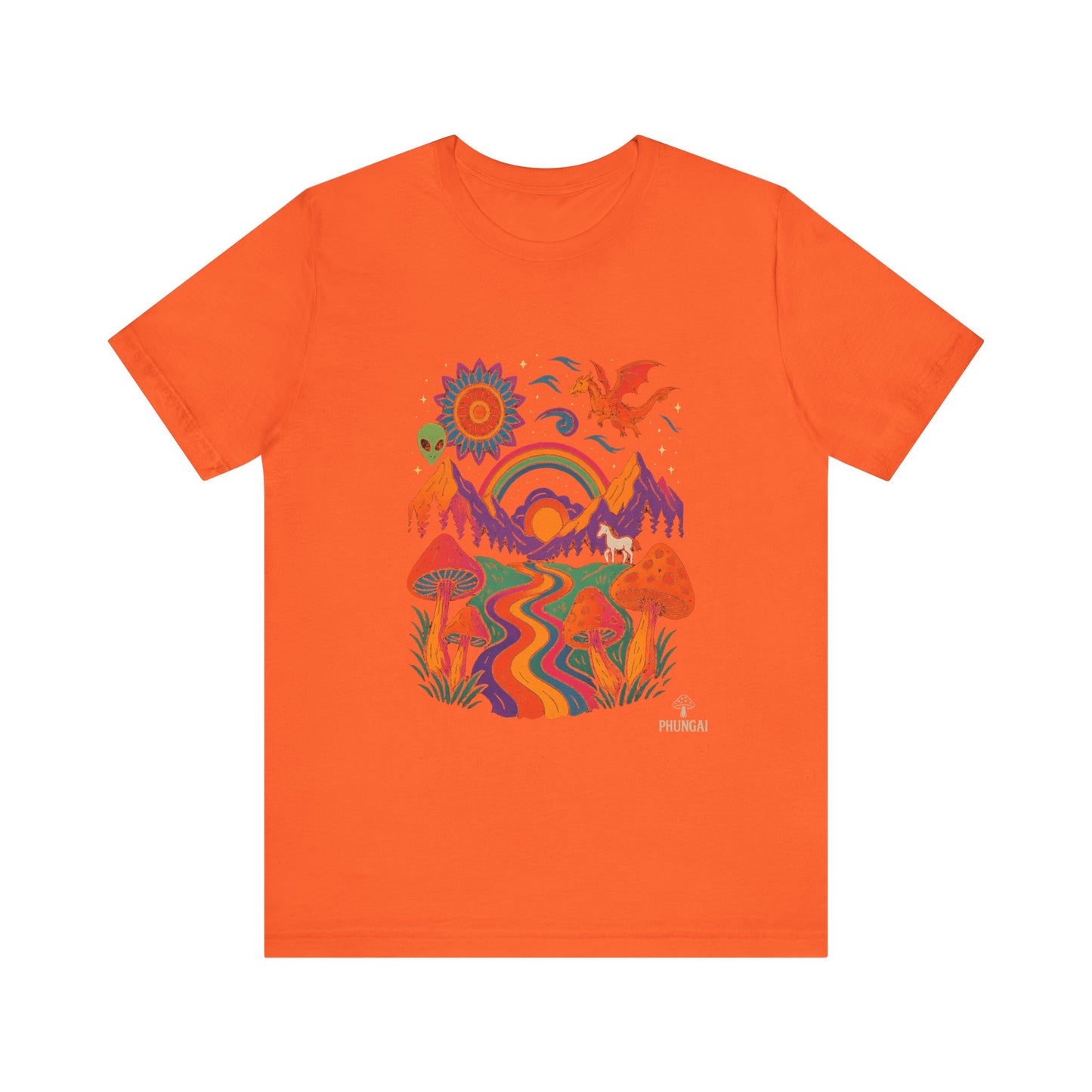 Bohemian Nature Tee - Colorful Landscape Art, Unisex T-Shirt, Gift for Nature Lovers, Casual Wear, Summer Festivals