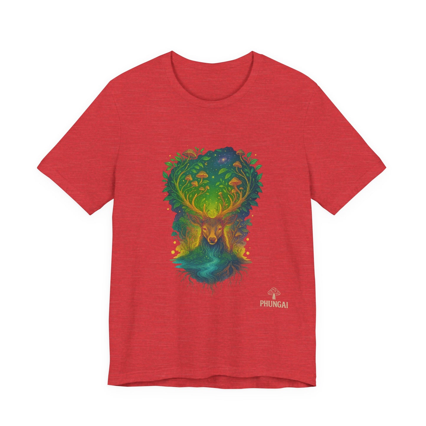 Nature's Spirit Unisex Tee, Eco-Friendly T-Shirt, Forest Animal Tee, Bohemian Shirt, Gift for Nature Lovers, Summer Wear, Wildlife Art