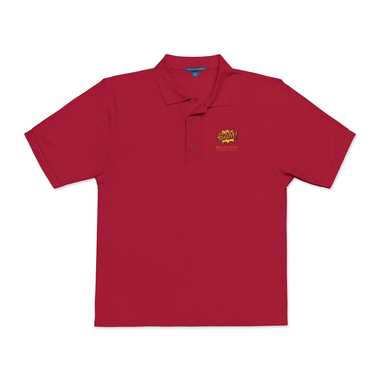 Embroidered Flame Logo Polo Shirt — Casual Black Golf Polo with "Live Fast" Accent