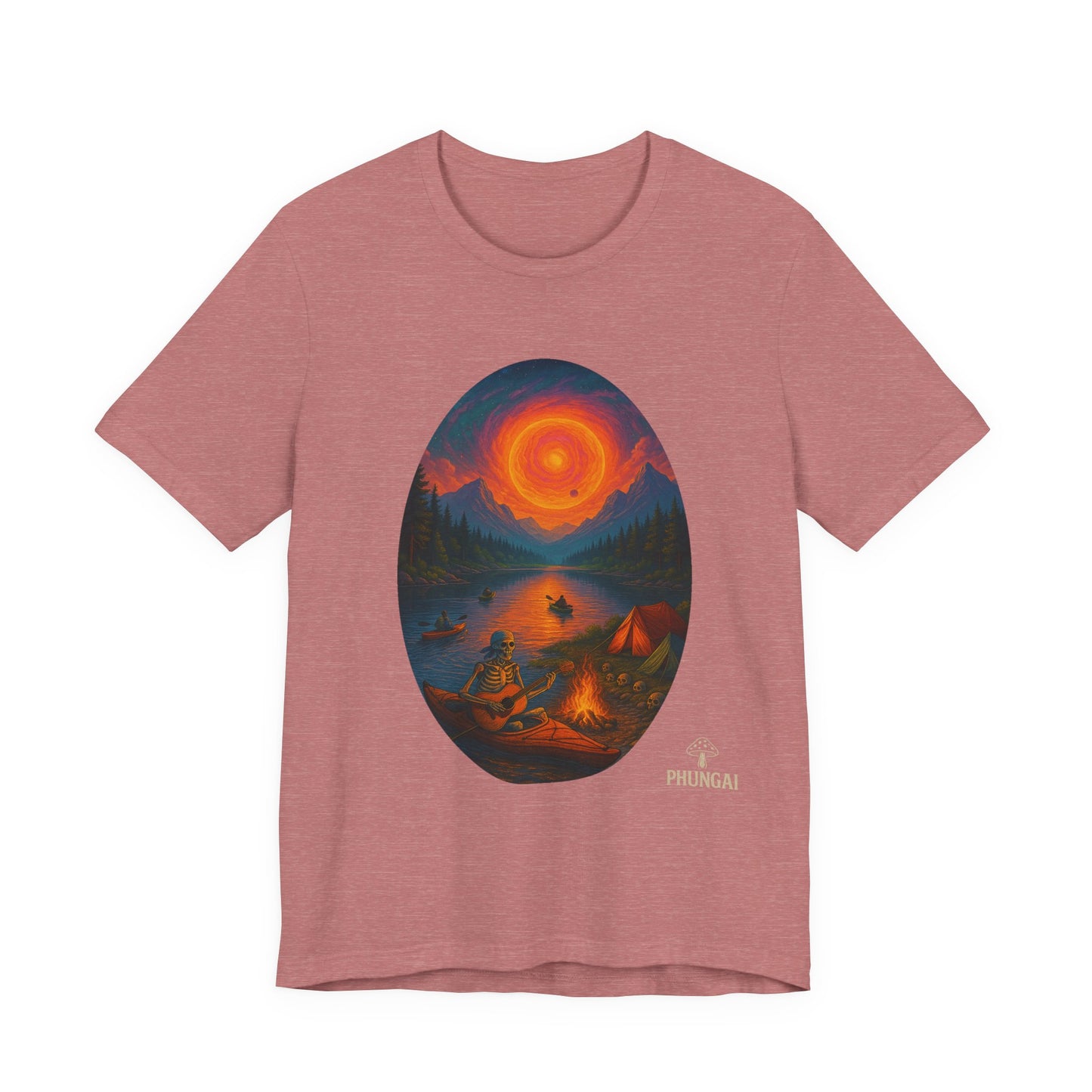 Sunset Adventure Unisex Jersey Tee | Camping Shirt, Outdoor Apparel, Nature Lover Gift, Festival Wear, Summer Top