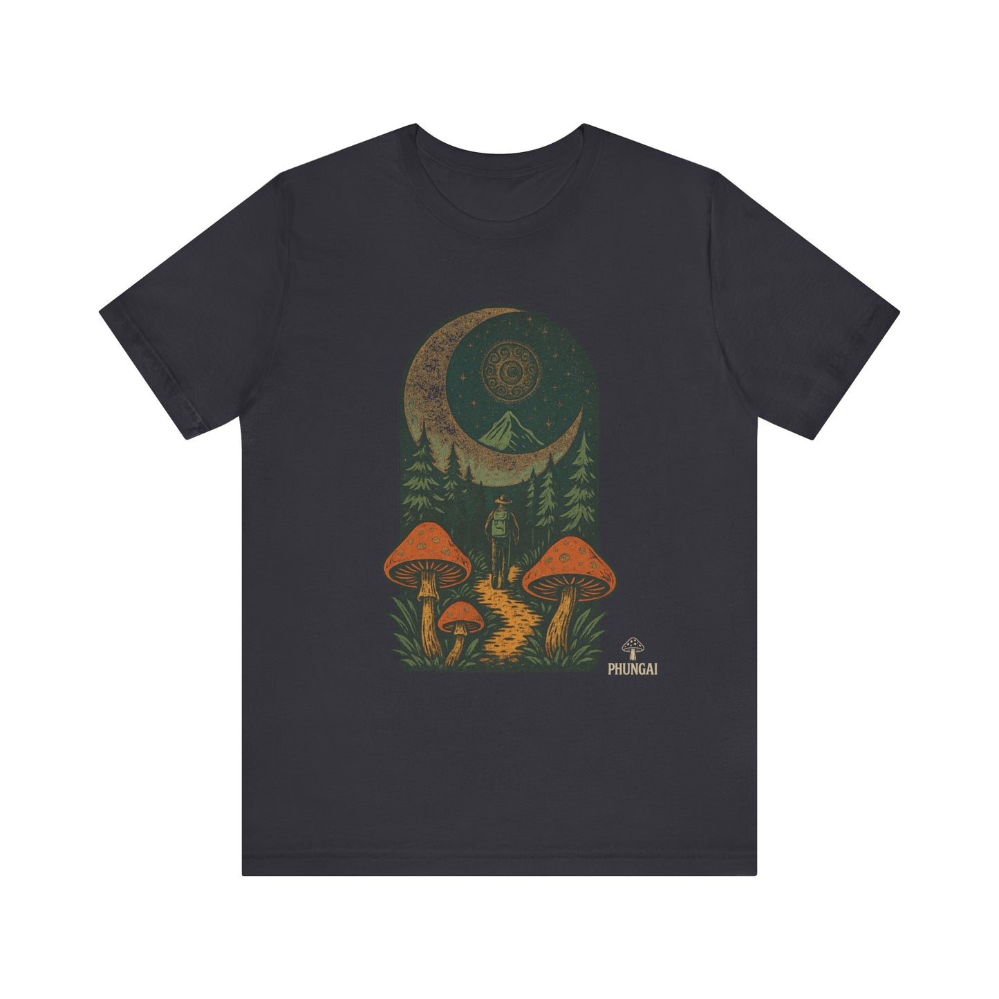 Moonlit Adventure Graphic Tee, Dreamy Unisex Tee, Nature Lover's Shirt, Gifts for Stargazers, Casual Wear, Cozy Summer Top