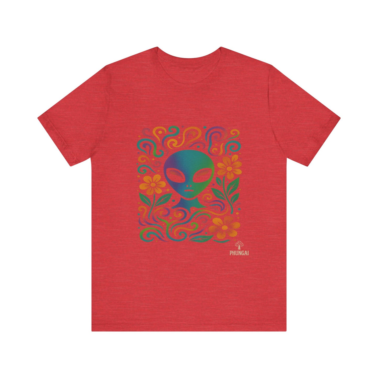 Alien Floral Short Sleeve Tee | Fun Graphic T-Shirt for Unisex | Perfect for Festivals, Vacations, and Everyday Wear | Gift for UFO [...]