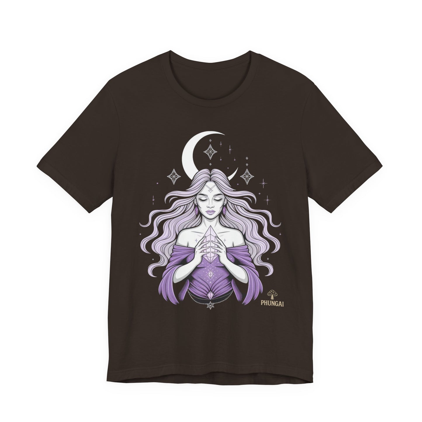 Mystic Violet Oracle Tee — Spiritual Meditation T-Shirt