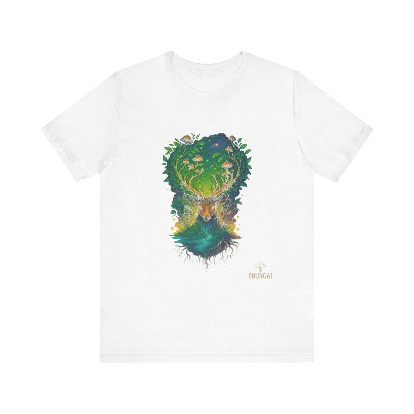 Nature's Spirit Unisex Tee, Eco-Friendly T-Shirt, Forest Animal Tee, Bohemian Shirt, Gift for Nature Lovers, Summer Wear, Wildlife Art
