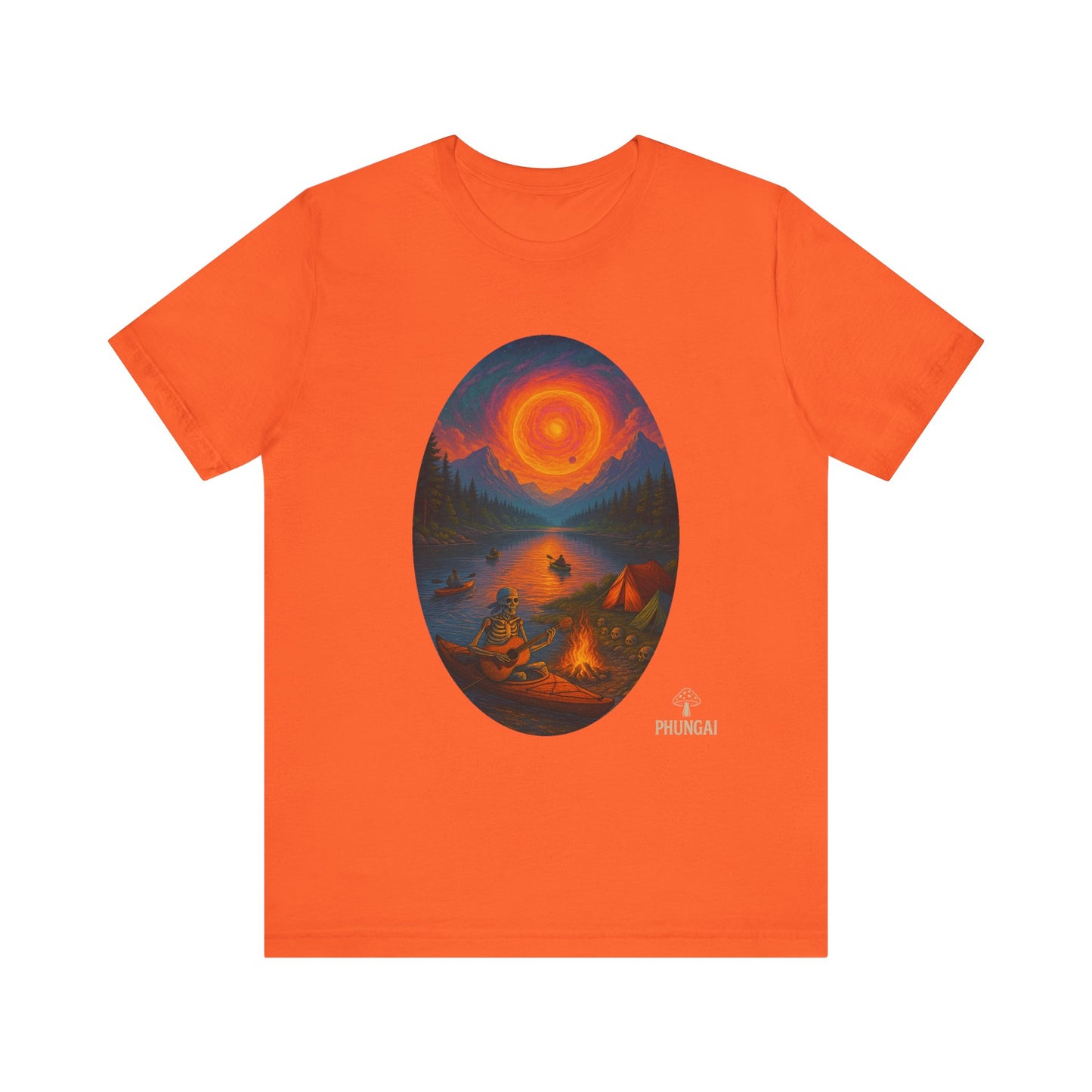 Sunset Adventure Unisex Jersey Tee | Camping Shirt, Outdoor Apparel, Nature Lover Gift, Festival Wear, Summer Top