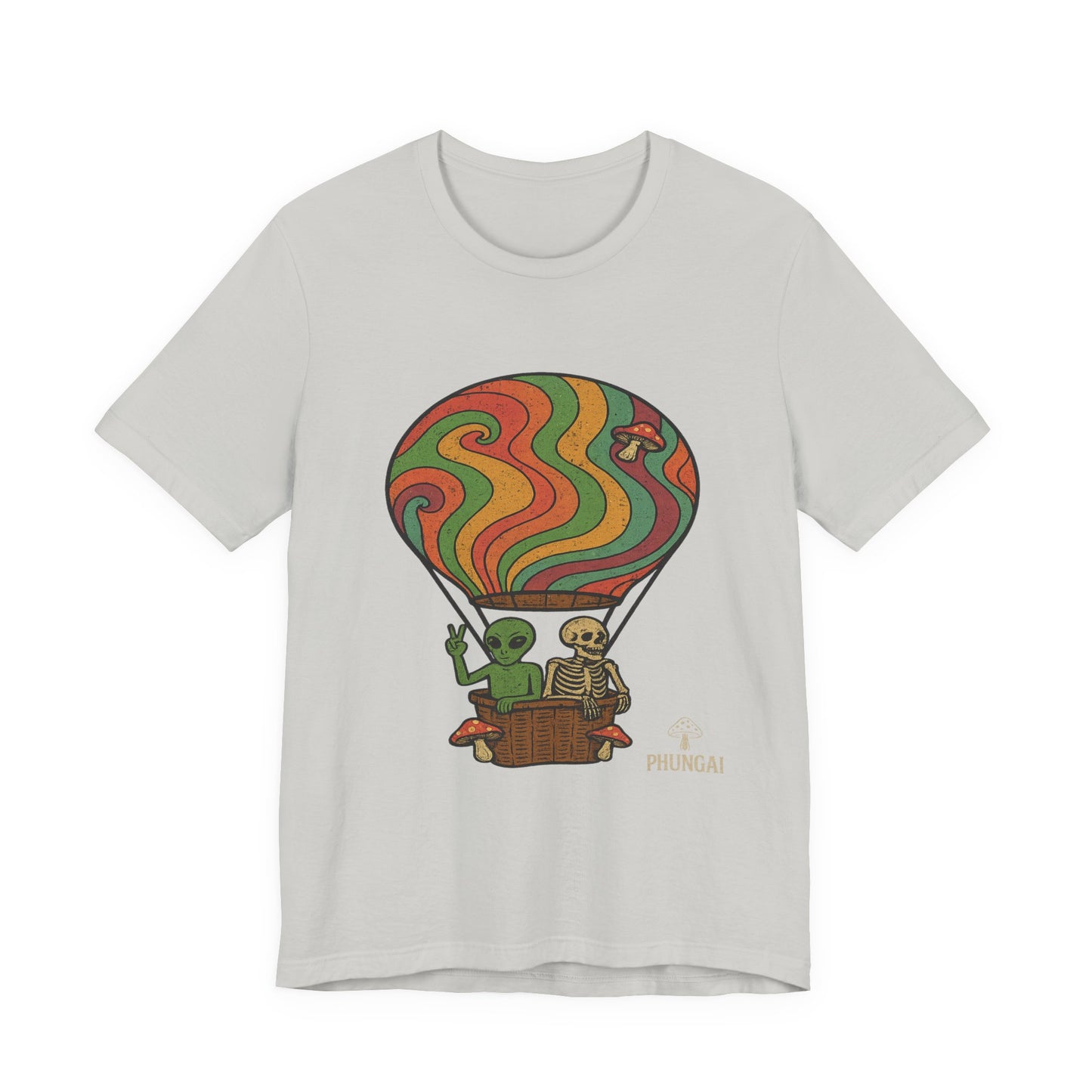 Vintage Hot Air Balloon Tee, Fun Graphic Tee, Unisex Cotton T-Shirt, Perfect Gift for Adventurers, Seasonal Wardrobe Staple