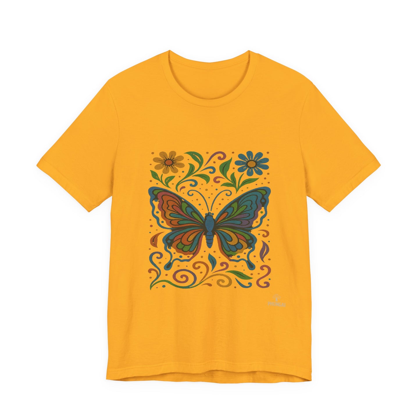 Butterfly Floral Unisex Tee: Vibrant Nature-Inspired T-Shirt for Nature Lovers, Gift for Birthdays, Mother's Day, Eco-Friendly Apparel