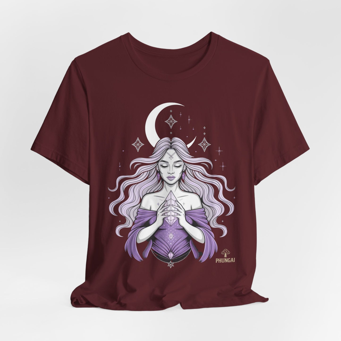 Mystic Violet Oracle Tee — Spiritual Meditation T-Shirt