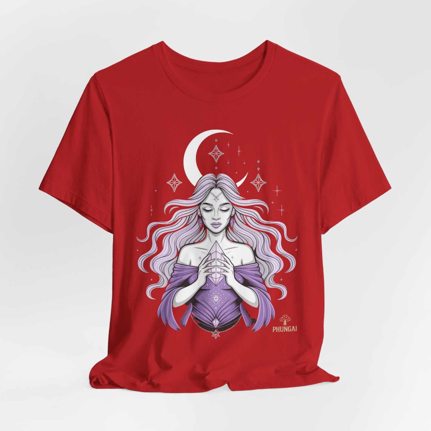 Mystic Violet Oracle Tee — Spiritual Meditation T-Shirt