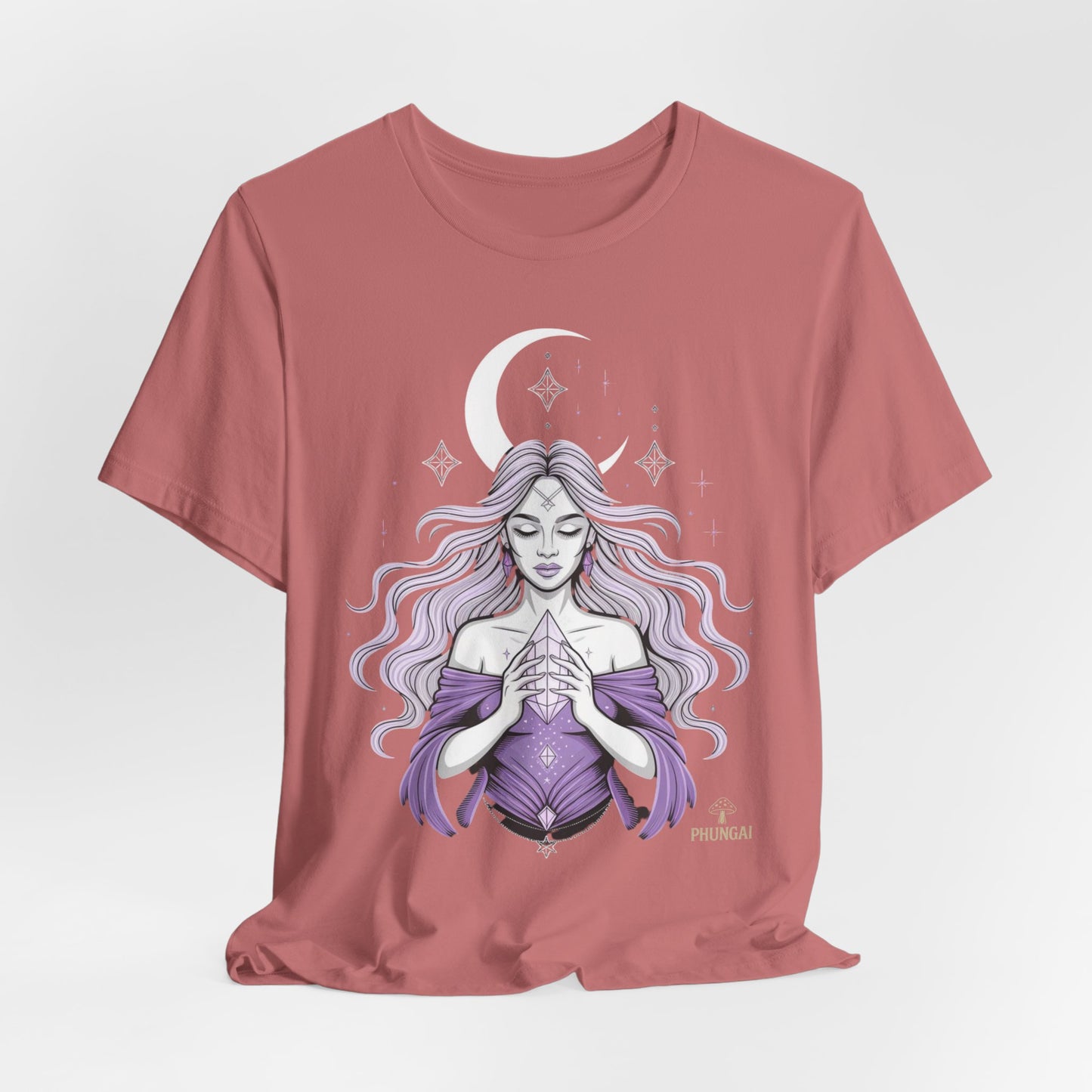 Mystic Violet Oracle Tee — Spiritual Meditation T-Shirt