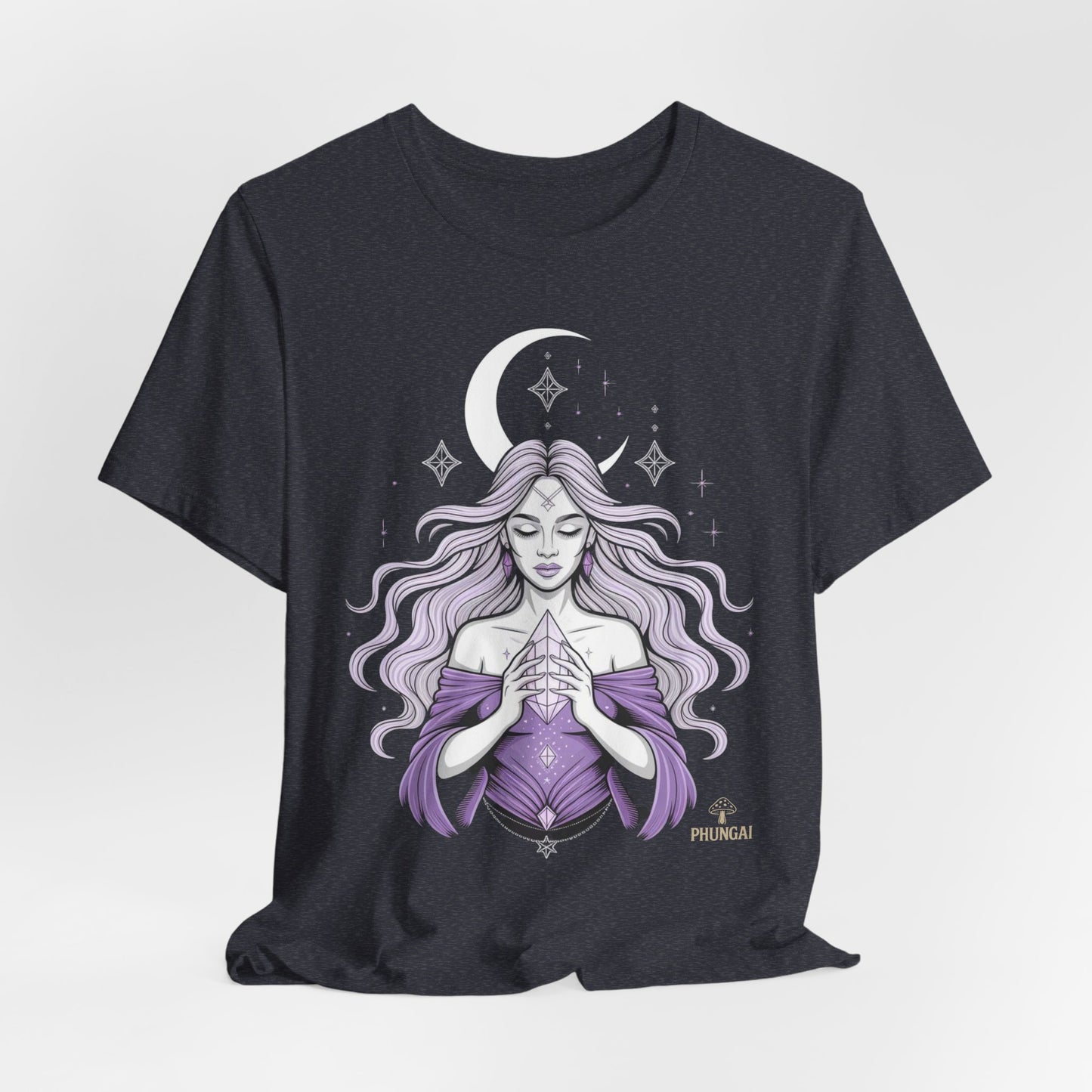 Mystic Violet Oracle Tee — Spiritual Meditation T-Shirt