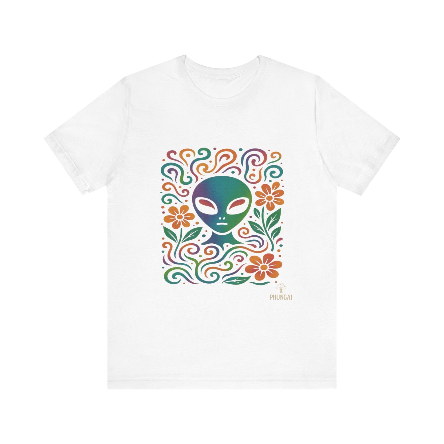 Alien Floral Short Sleeve Tee | Fun Graphic T-Shirt for Unisex | Perfect for Festivals, Vacations, and Everyday Wear | Gift for UFO [...]