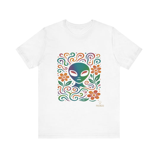 Alien Floral Short Sleeve Tee | Fun Graphic T-Shirt for Unisex | Perfect for Festivals, Vacations, and Everyday Wear | Gift for UFO [...]