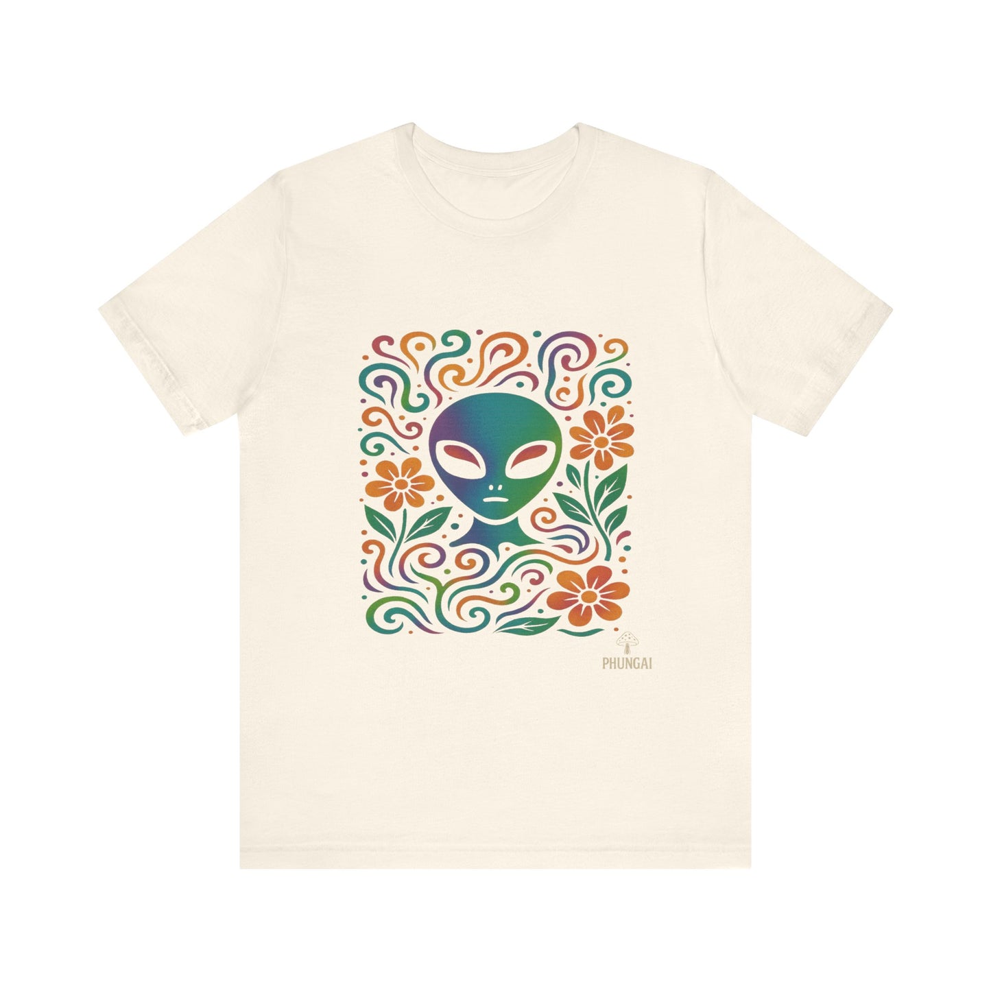 Alien Floral Short Sleeve Tee | Fun Graphic T-Shirt for Unisex | Perfect for Festivals, Vacations, and Everyday Wear | Gift for UFO [...]