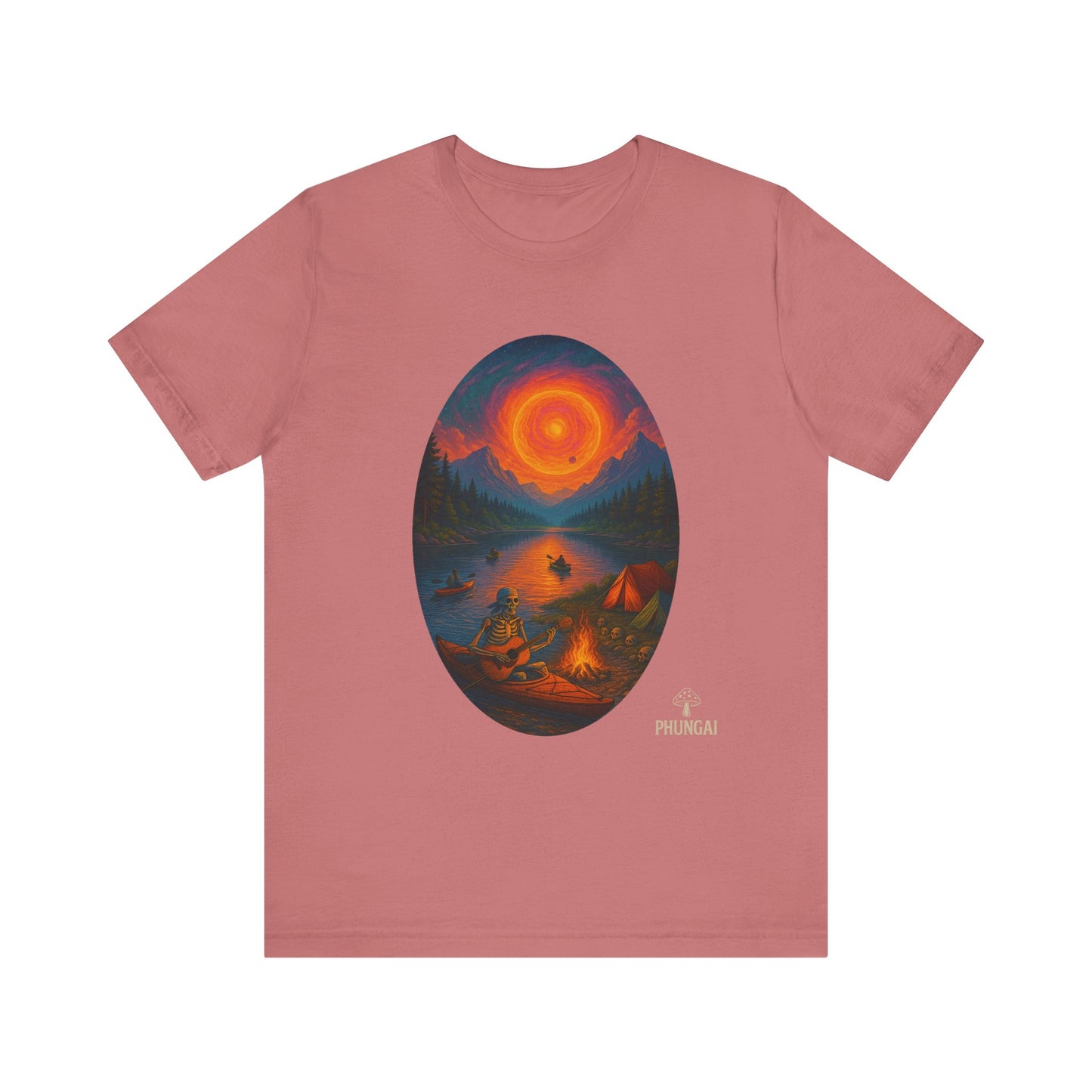 Sunset Adventure Unisex Jersey Tee | Camping Shirt, Outdoor Apparel, Nature Lover Gift, Festival Wear, Summer Top