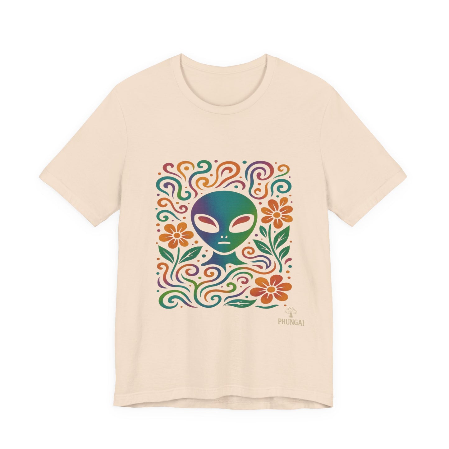 Alien Floral Short Sleeve Tee | Fun Graphic T-Shirt for Unisex | Perfect for Festivals, Vacations, and Everyday Wear | Gift for UFO [...]