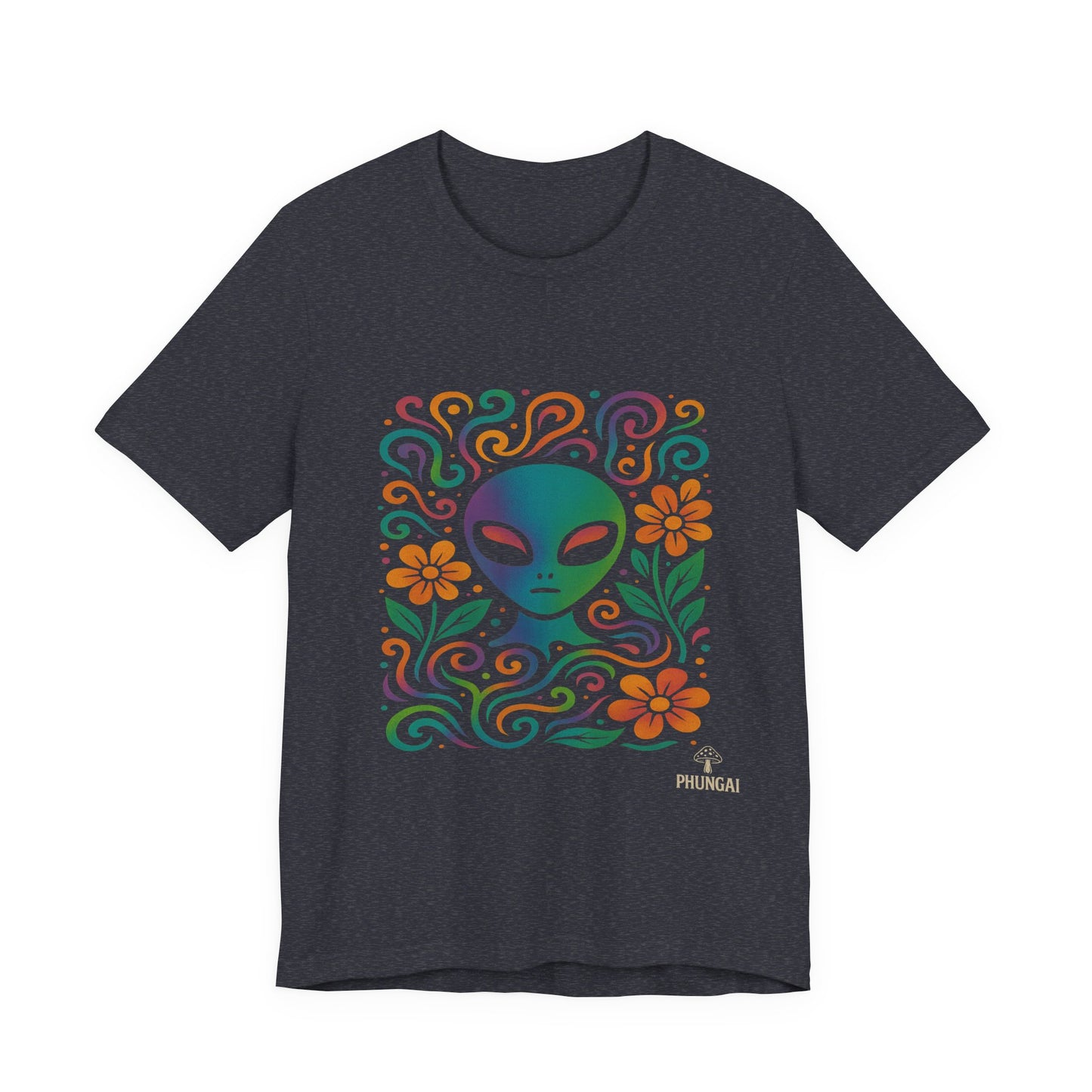 Alien Floral Short Sleeve Tee | Fun Graphic T-Shirt for Unisex | Perfect for Festivals, Vacations, and Everyday Wear | Gift for UFO [...]