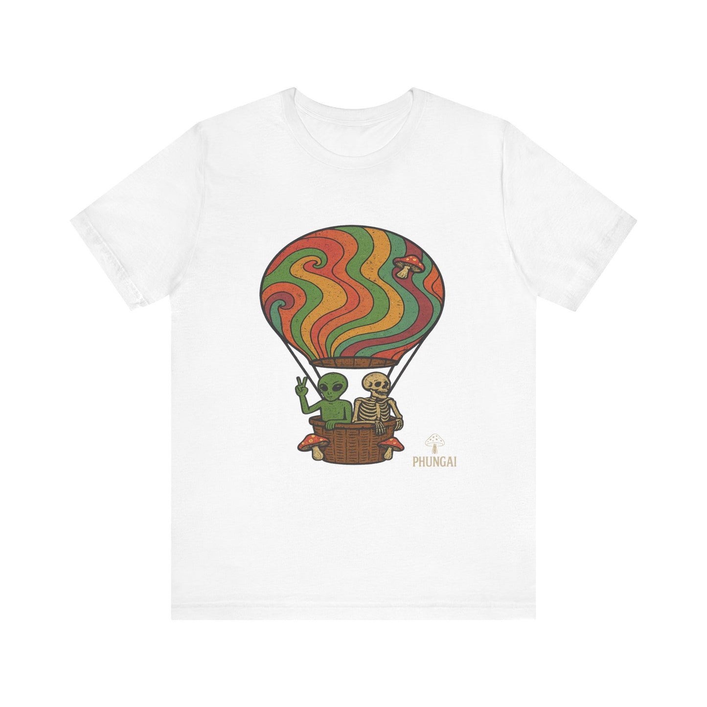 Vintage Hot Air Balloon Tee, Fun Graphic Tee, Unisex Cotton T-Shirt, Perfect Gift for Adventurers, Seasonal Wardrobe Staple