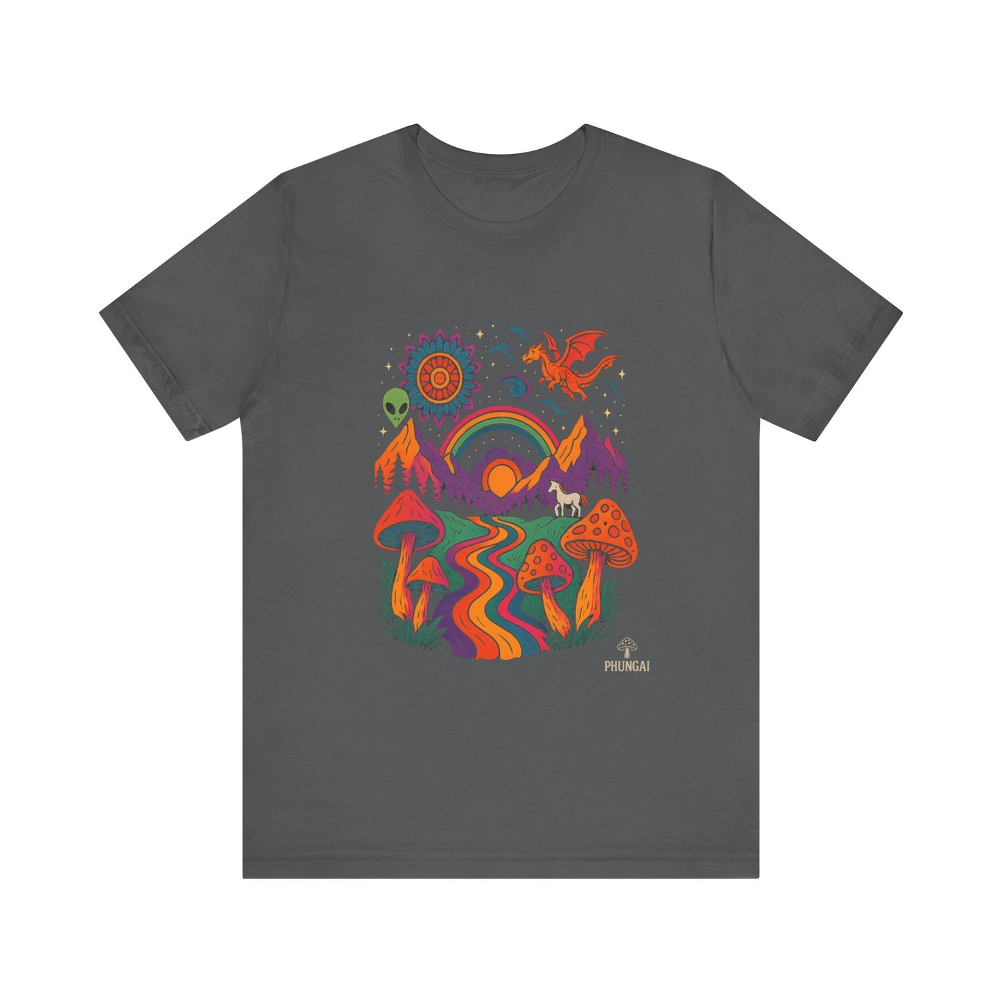 Bohemian Nature Tee - Colorful Landscape Art, Unisex T-Shirt, Gift for Nature Lovers, Casual Wear, Summer Festivals
