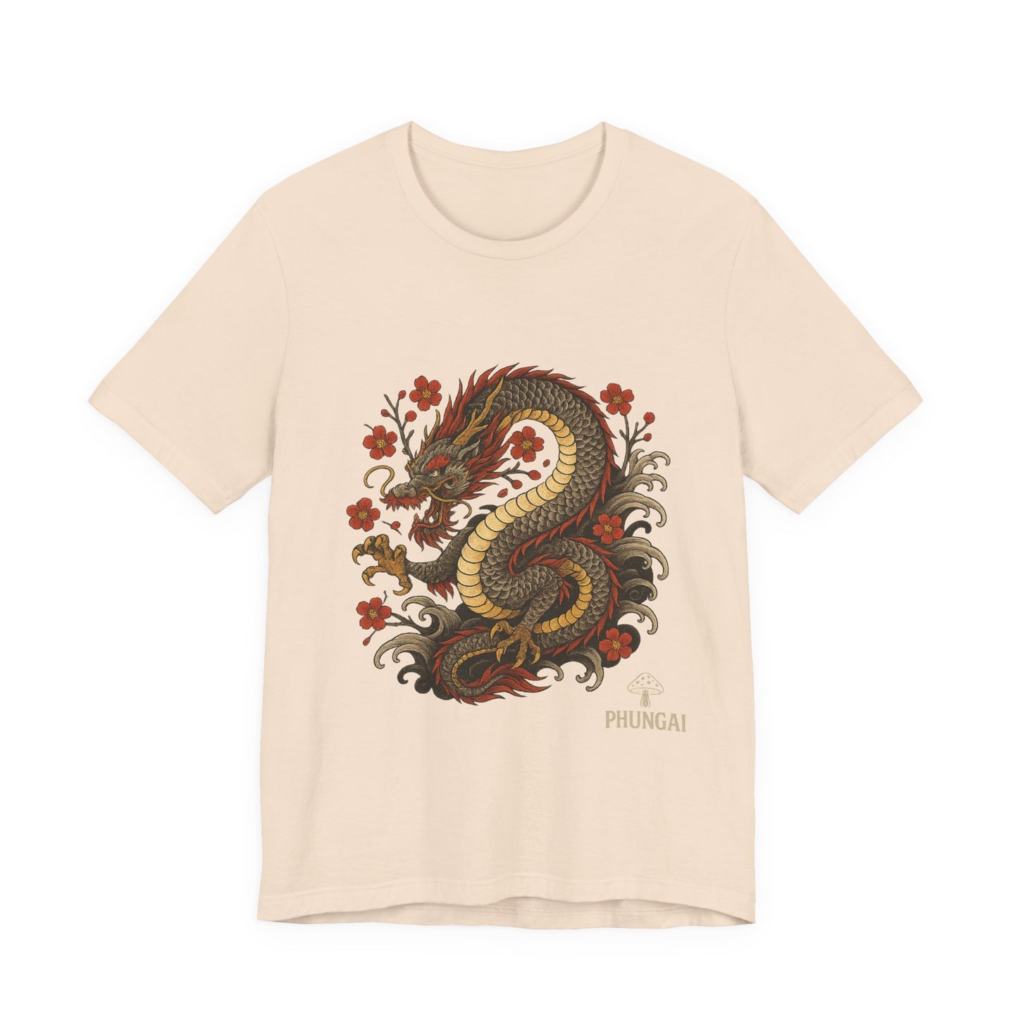 Dragon Art Unisex Tee | Casual Streetwear, Nature Lover Gift, Eco-Friendly Apparel, Festival Wear, Anime Merchandise