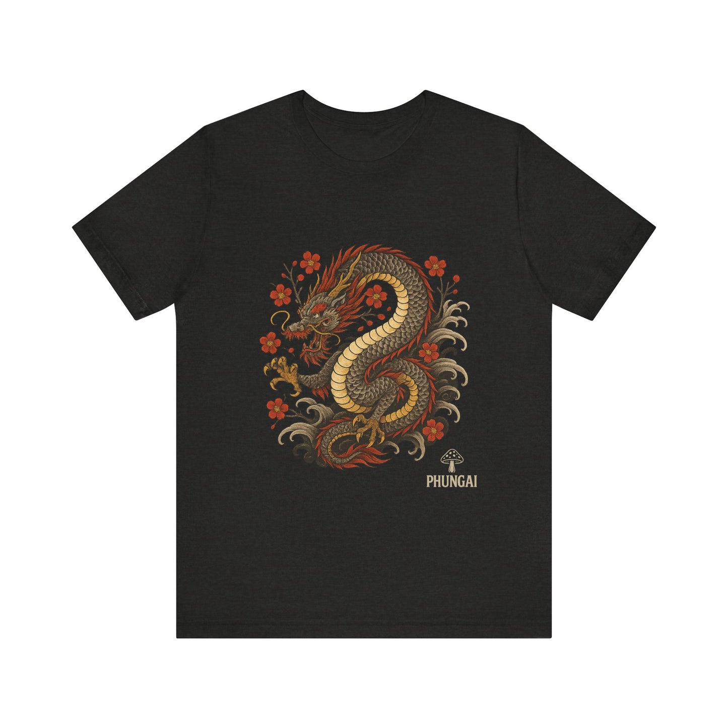 Dragon Art Unisex Tee | Casual Streetwear, Nature Lover Gift, Eco-Friendly Apparel, Festival Wear, Anime Merchandise