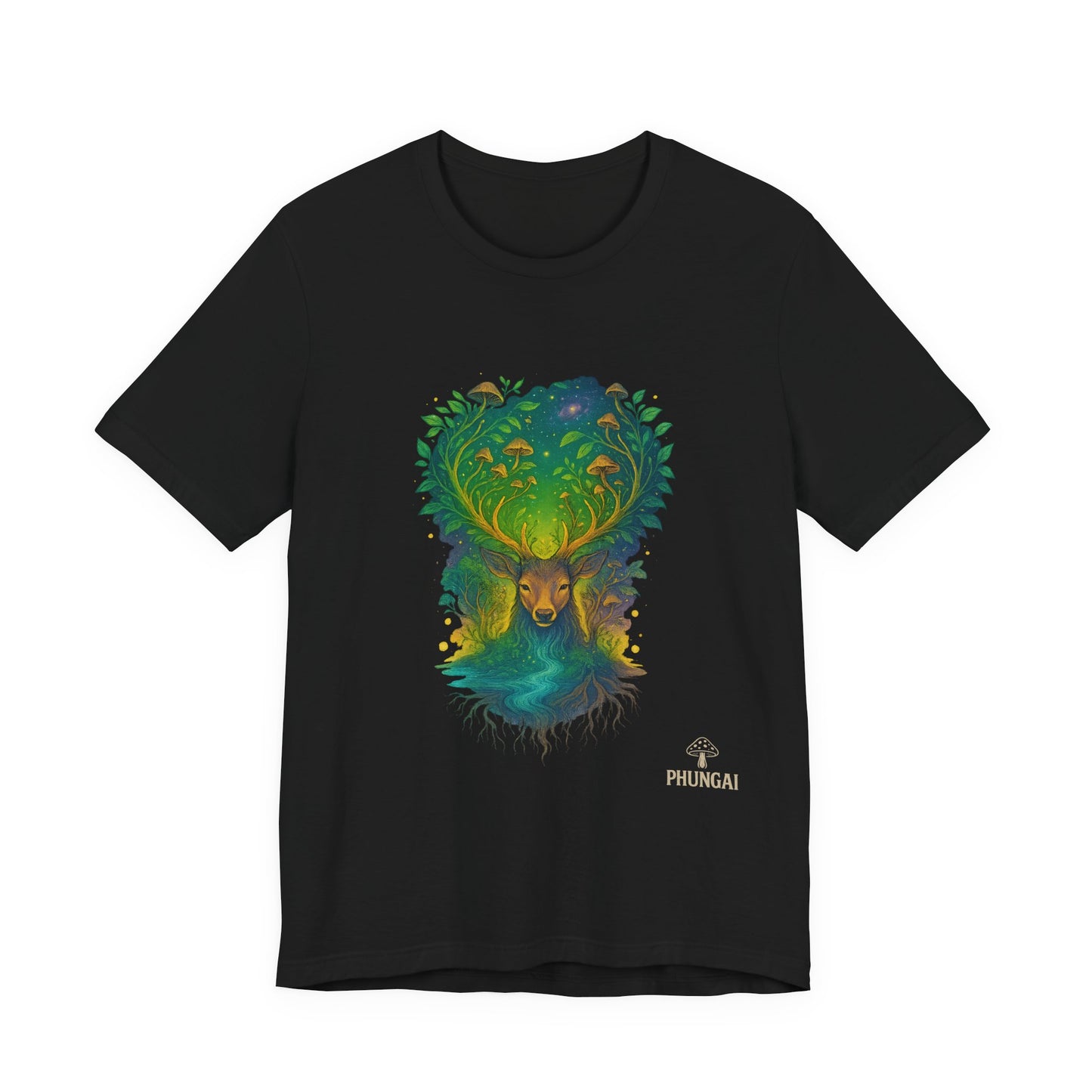 Nature's Spirit Unisex Tee, Eco-Friendly T-Shirt, Forest Animal Tee, Bohemian Shirt, Gift for Nature Lovers, Summer Wear, Wildlife Art