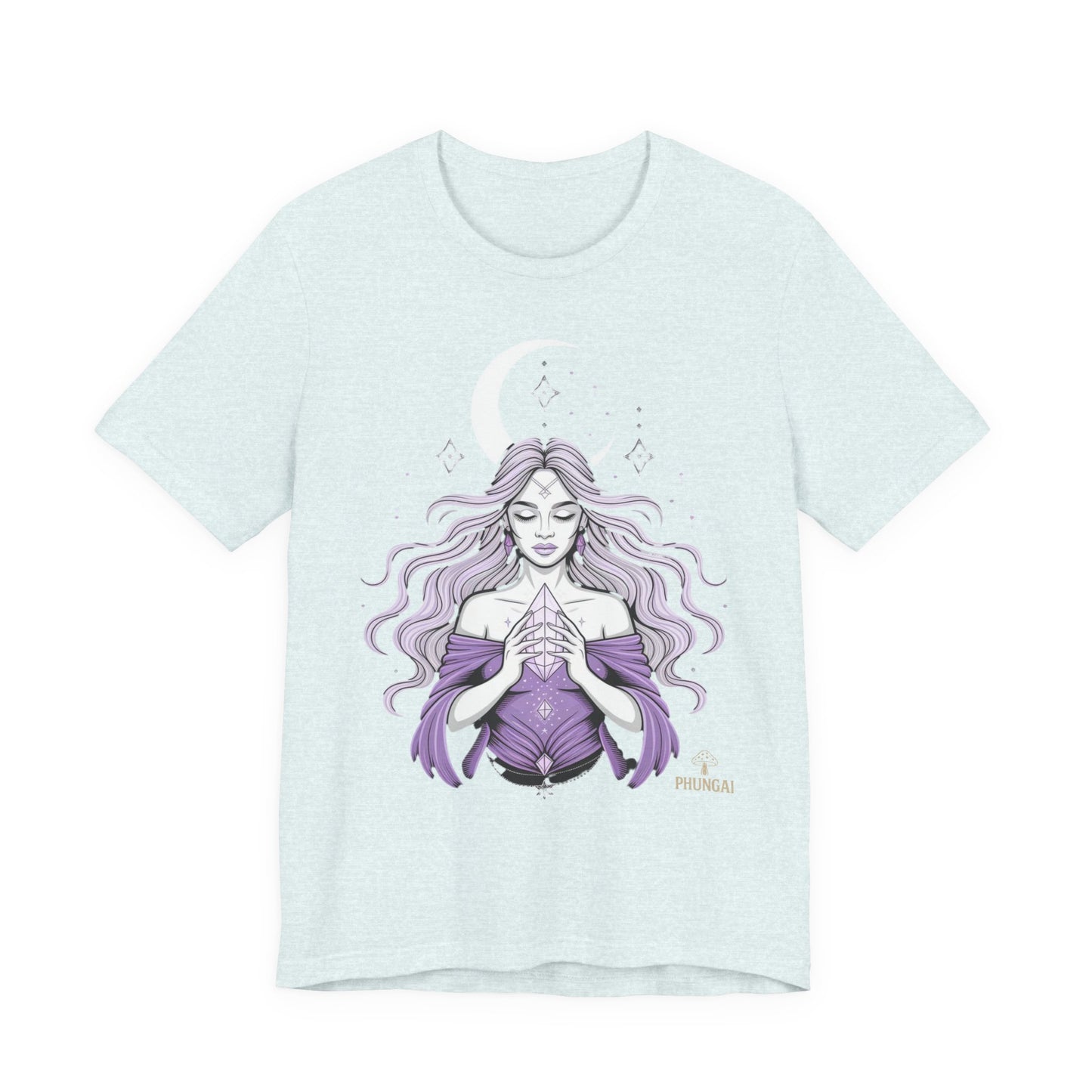 Mystic Violet Oracle Tee — Spiritual Meditation T-Shirt