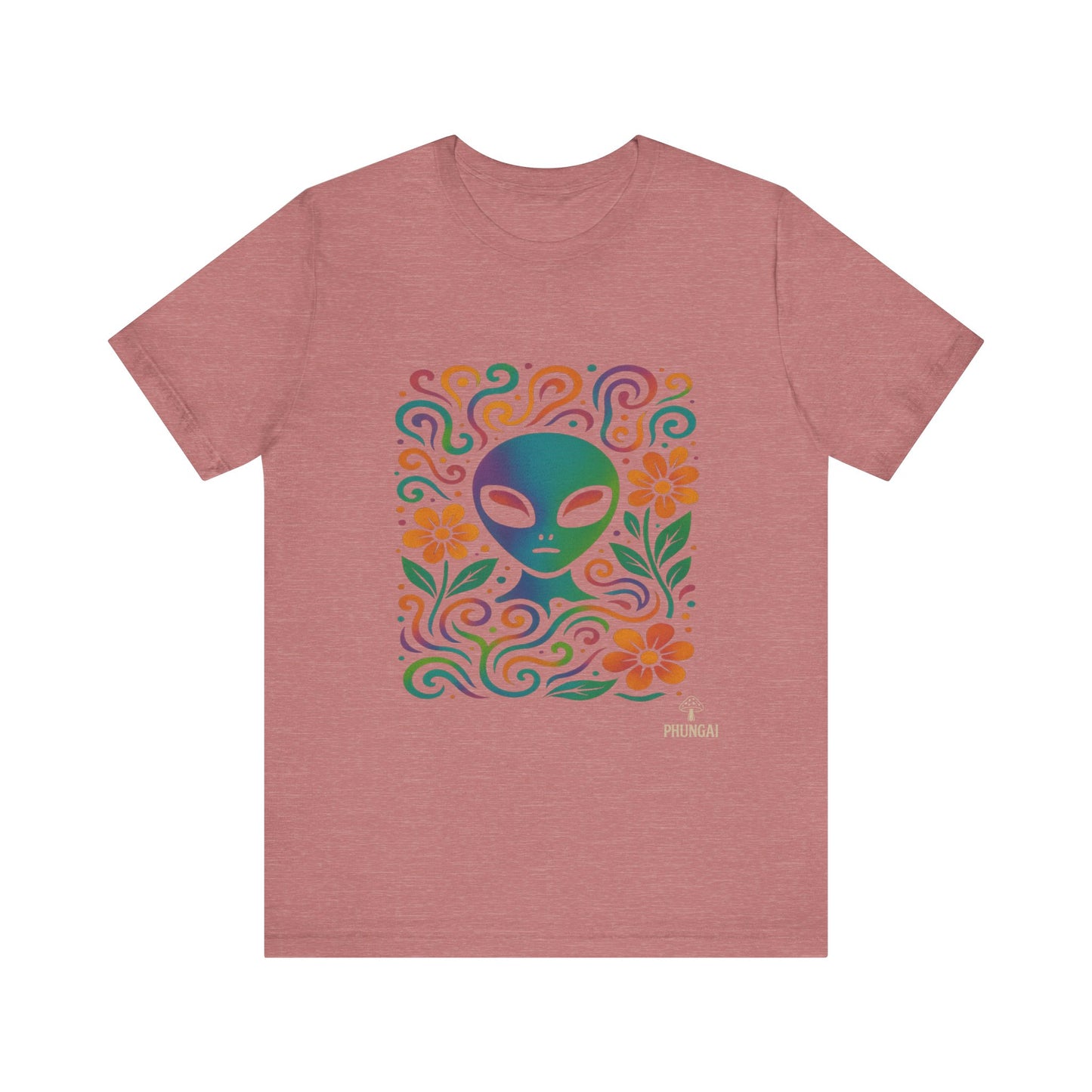 Alien Floral Short Sleeve Tee | Fun Graphic T-Shirt for Unisex | Perfect for Festivals, Vacations, and Everyday Wear | Gift for UFO [...]