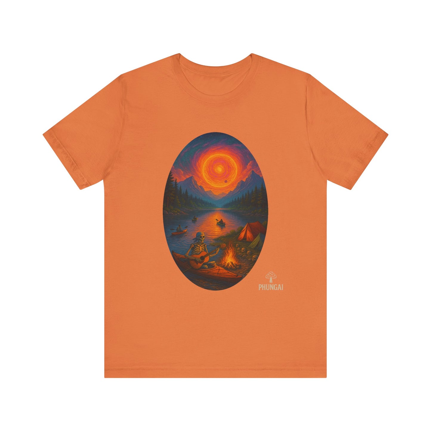 Sunset Adventure Unisex Jersey Tee | Camping Shirt, Outdoor Apparel, Nature Lover Gift, Festival Wear, Summer Top