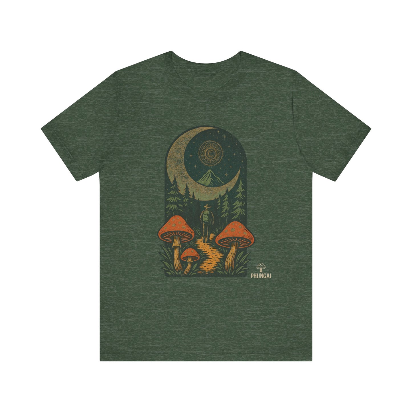 Moonlit Adventure Graphic Tee, Dreamy Unisex Tee, Nature Lover's Shirt, Gifts for Stargazers, Casual Wear, Cozy Summer Top